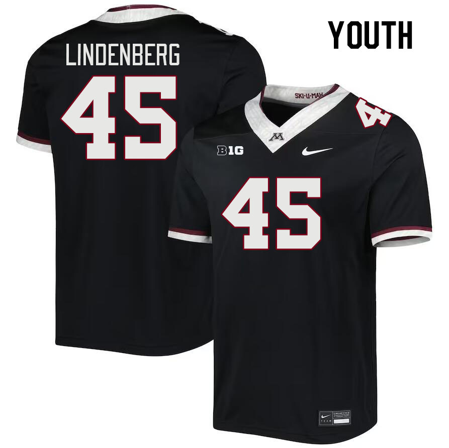 Youth #45 Cody Lindenberg Minnesota Golden Gophers College Football Jerseys Stitched-Black - Click Image to Close